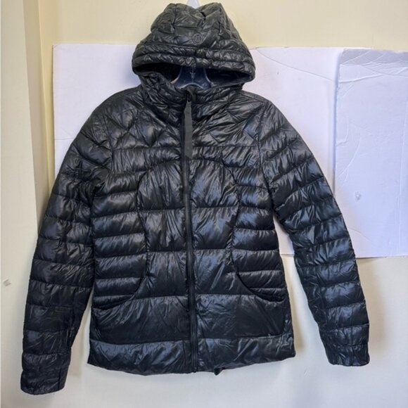 Lululemon FluffinAwesome Puffer Goose Down Hoodie Jacket Zip Hood Pocket Green 8 - Picture 2 of 16